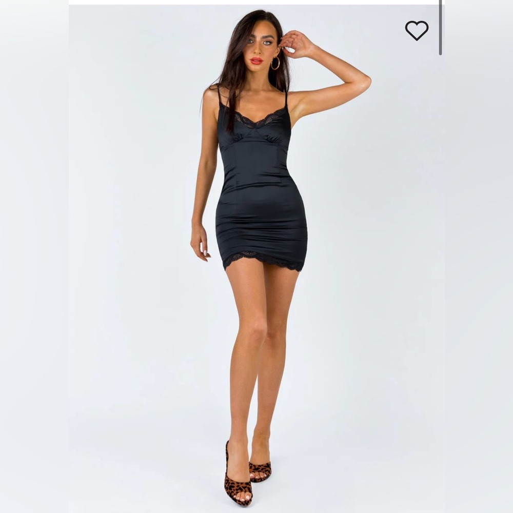 Princess Polly Maple Mae Mini Black Dress